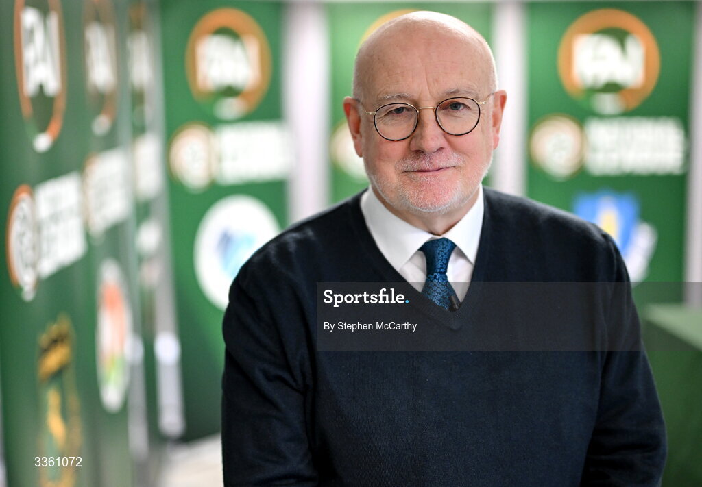 18 February 2026; FAI head of competitions Fran Gavin during an FAI National League Clubs Workshop at the FAI Headquarters in Abbotstown, Dublin. Photo by Stephen McCarthy/Sportsfile