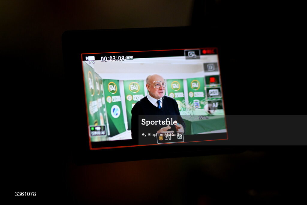 18 February 2026; FAI head of competitions Fran Gavin during an FAI National League Clubs Workshop at the FAI Headquarters in Abbotstown, Dublin. Photo by Stephen McCarthy/Sportsfile