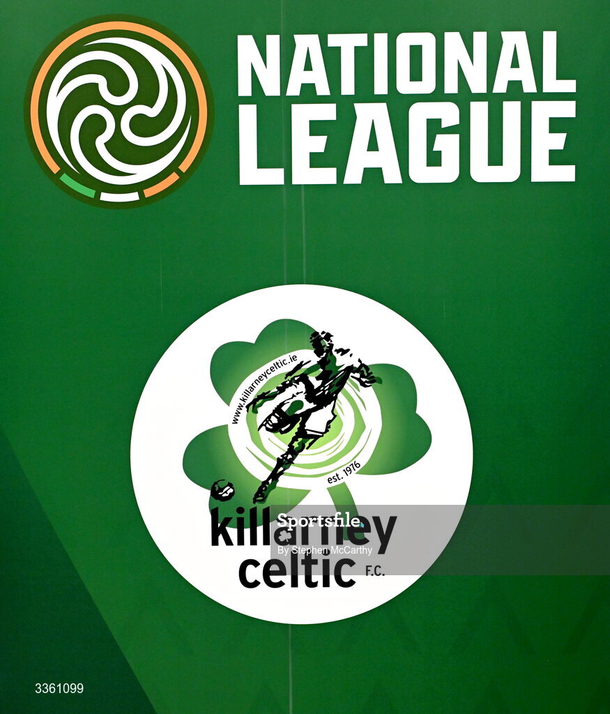 18 February 2026; The crest of Killarney Celtic during an FAI National League Clubs Workshop at the FAI Headquarters in Abbotstown, Dublin. Photo by Stephen McCarthy/Sportsfile