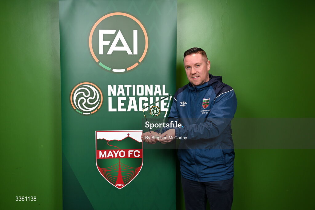 18 February 2026; Mayo FC's Anthony O'Neill during an FAI National League Clubs Workshop at the FAI Headquarters in Abbotstown, Dublin. Photo by Stephen McCarthy/Sportsfile