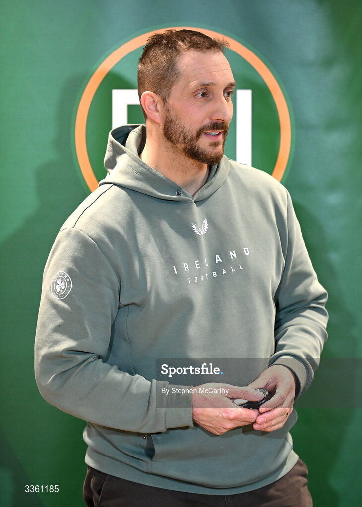 18 February 2026; FAI club development programme coordinator Barry McGann during an FAI National League Clubs Workshop at the FAI Headquarters in Abbotstown, Dublin. Photo by Stephen McCarthy/Sportsfile