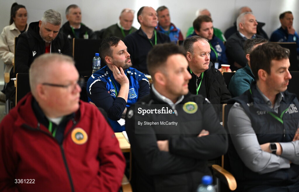 18 February 2026; Attendees during an FAI National League Clubs Workshop at the FAI Headquarters in Abbotstown, Dublin. Photo by Stephen McCarthy/Sportsfile