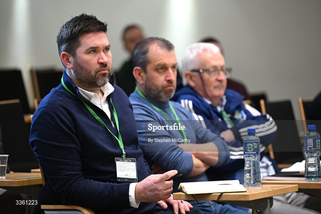 18 February 2026; Gavin Whelan of Home Farm during an FAI National League Clubs Workshop at the FAI Headquarters in Abbotstown, Dublin. Photo by Stephen McCarthy/Sportsfile