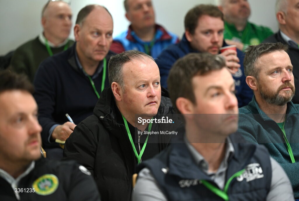 18 February 2026; Gary O'Carroll of Newbridge Town during an FAI National League Clubs Workshop at the FAI Headquarters in Abbotstown, Dublin. Photo by Stephen McCarthy/Sportsfile