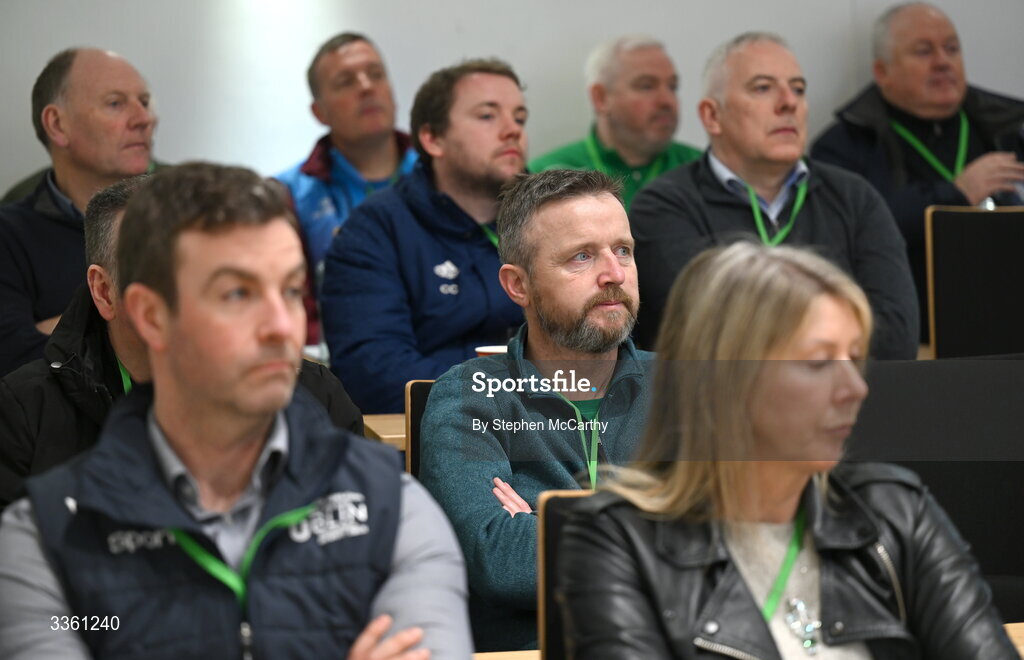 18 February 2026; Christian McAuley of Newbridge Town during an FAI National League Clubs Workshop at the FAI Headquarters in Abbotstown, Dublin. Photo by Stephen McCarthy/Sportsfile