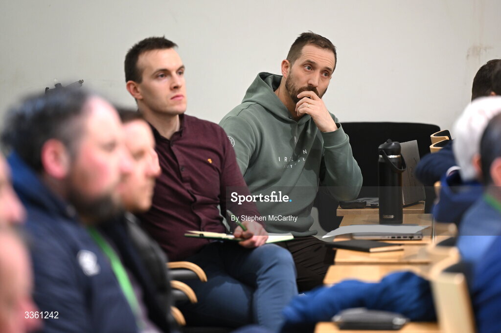 18 February 2026; FAI club development programme coordinator Barry McGann during an FAI National League Clubs Workshop at the FAI Headquarters in Abbotstown, Dublin. Photo by Stephen McCarthy/Sportsfile
