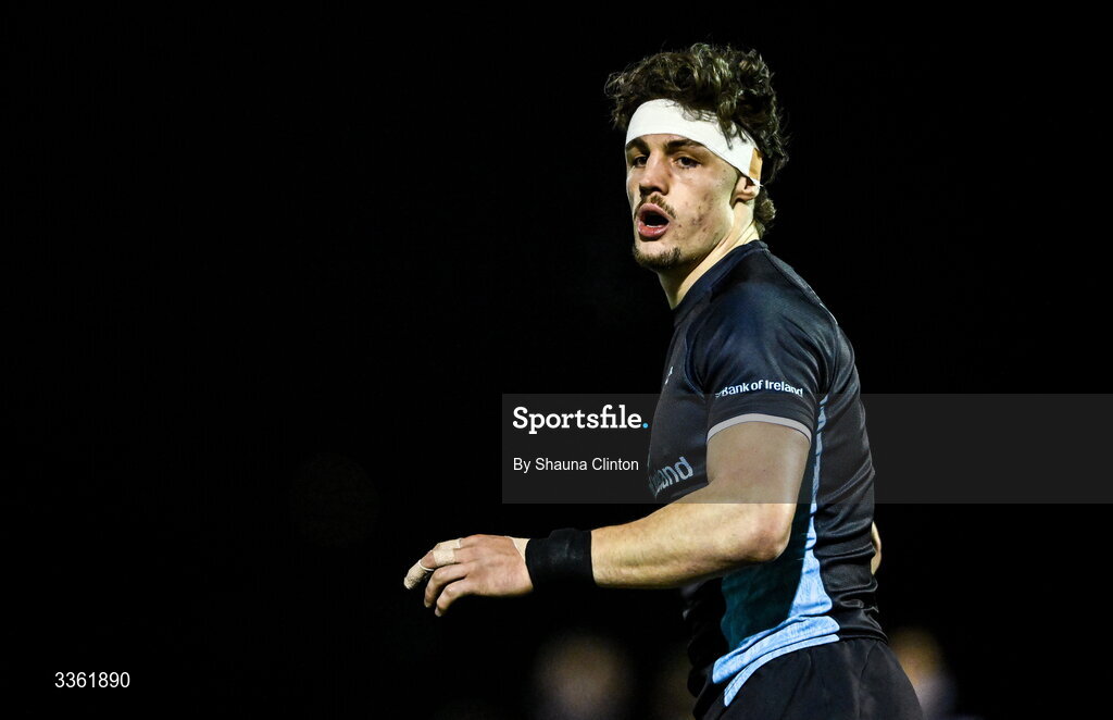 19 February 2026; Joshua Kenny during the Leinster Rugby open training session at Terenure College RFC at Lakelands Park in Dublin. Photo by Shauna Clinton/Sportsfile