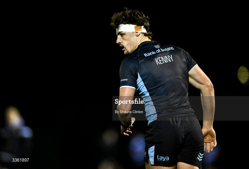19 February 2026; Joshua Kenny during the Leinster Rugby open training session at Terenure College RFC at Lakelands Park in Dublin. Photo by Shauna Clinton/Sportsfile