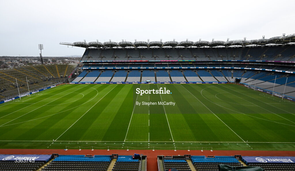 21 February 2026; A general view of Croke Park before the Allianz Hurling League Division 1B match between Dublin and Wexford at Croke Park in Dublin. Photo by Stephen McCarthy/Sportsfile