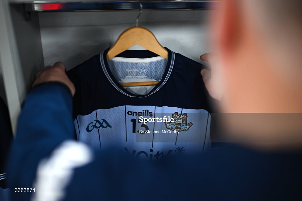 21 February 2026; A general view of inside the Dublin dressing room before the Allianz Hurling League Division 1B match between Dublin and Wexford at Croke Park in Dublin. Photo by Stephen McCarthy/Sportsfile