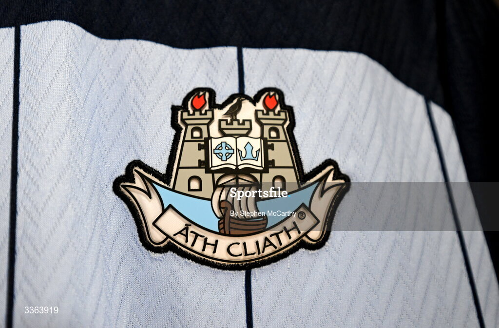 21 February 2026; A detailed view of the Dublin jersey inside their dressing room before the Allianz Hurling League Division 1B match between Dublin and Wexford at Croke Park in Dublin. Photo by Stephen McCarthy/Sportsfile