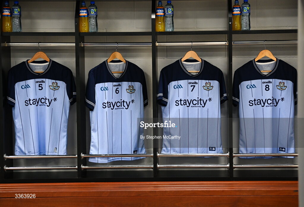 21 February 2026; A general view of inside the Dublin dressing room before the Allianz Hurling League Division 1B match between Dublin and Wexford at Croke Park in Dublin. Photo by Stephen McCarthy/Sportsfile