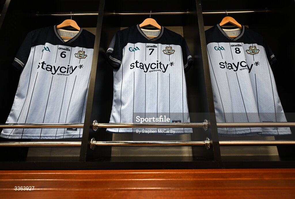 21 February 2026; A general view of inside the Dublin dressing room before the Allianz Hurling League Division 1B match between Dublin and Wexford at Croke Park in Dublin. Photo by Stephen McCarthy/Sportsfile