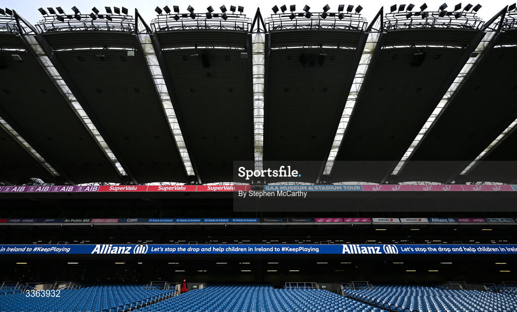 21 February 2026; A general view of Croke Park before the Allianz Hurling League Division 1B match between Dublin and Wexford at Croke Park in Dublin. Photo by Stephen McCarthy/Sportsfile