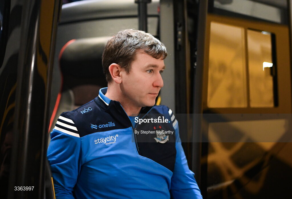 21 February 2026; Dublin manager Niall Ó Ceallacháin arrives for the Allianz Hurling League Division 1B match between Dublin and Wexford at Croke Park in Dublin. Photo by Stephen McCarthy/Sportsfile