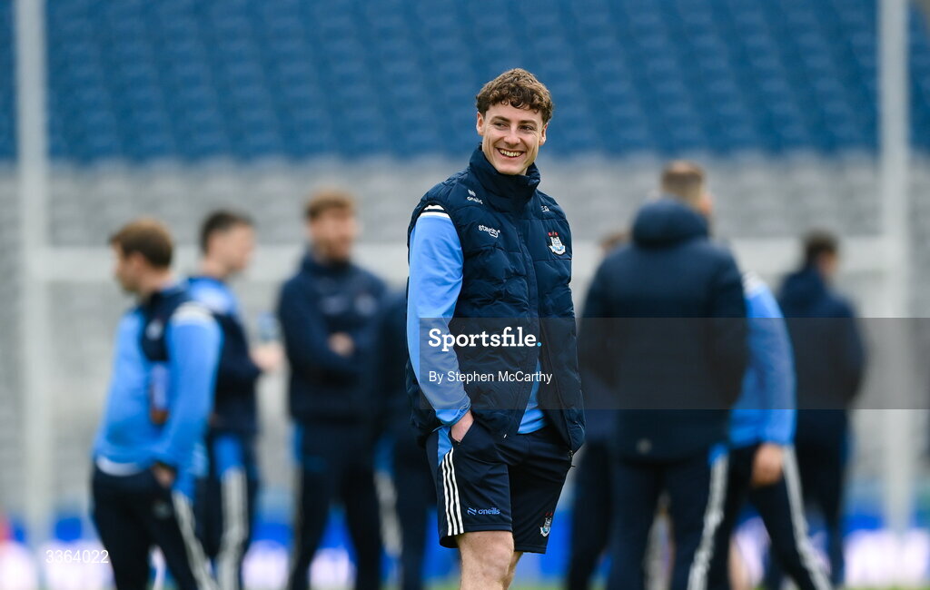 21 February 2026; Dublin goalkeeper Eddie Gibbons before the Allianz Hurling League Division 1B match between Dublin and Wexford at Croke Park in Dublin. Photo by Stephen McCarthy/Sportsfile