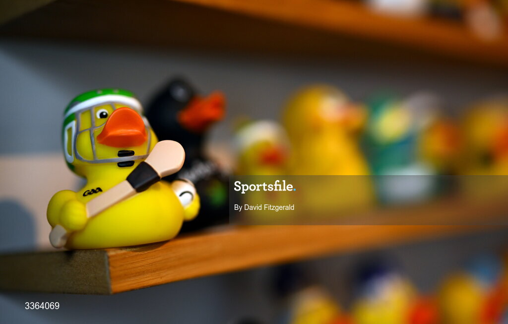 21 February 2026; A hurling rubber duck is seen in The Duck cafe on Clonliffe Road before the Allianz Hurling League Division 1B match between Dublin and Wexford at Croke Park in Dublin. Photo by David Fitzgerald/Sportsfile