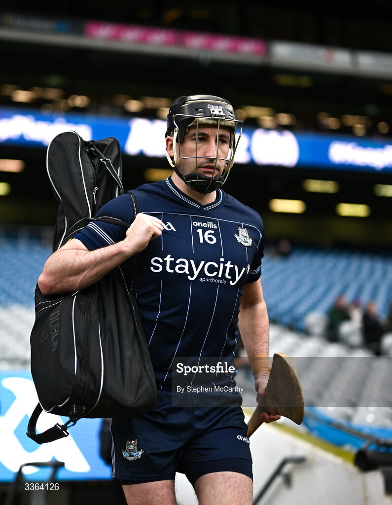 21 February 2026; Seán Brennan of Dublin before the Allianz Hurling League Division 1B match between Dublin and Wexford at Croke Park in Dublin. Photo by Stephen McCarthy/Sportsfile