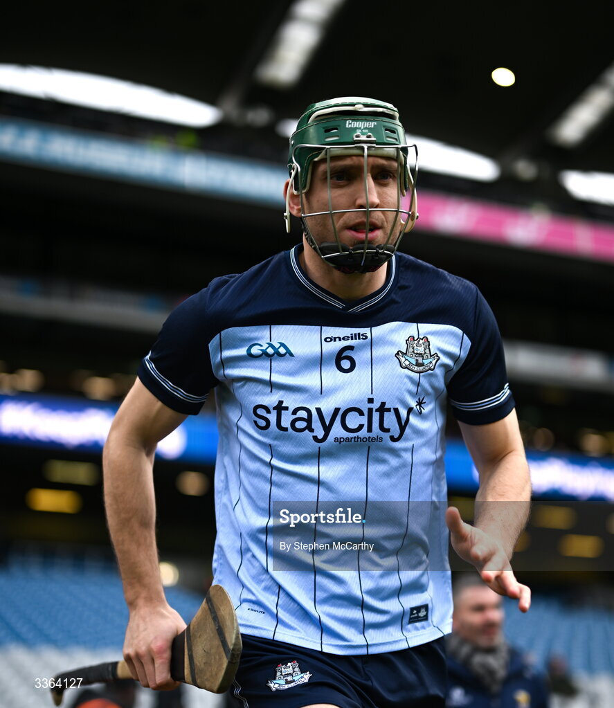 21 February 2026; Chris Crummey of Dublin before the Allianz Hurling League Division 1B match between Dublin and Wexford at Croke Park in Dublin. Photo by Stephen McCarthy/Sportsfile