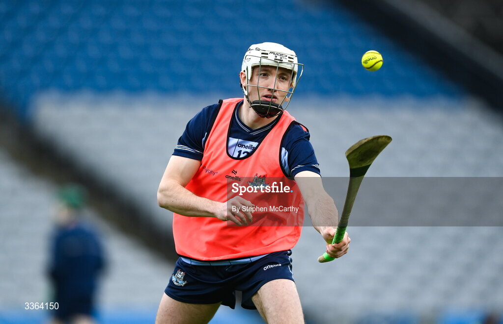 21 February 2026; Darragh Power of Dublin before the Allianz Hurling League Division 1B match between Dublin and Wexford at Croke Park in Dublin. Photo by Stephen McCarthy/Sportsfile