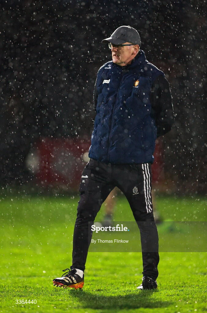 21 February 2026; Clare manager Brian Lohan before the Allianz Hurling League Division 1B match between Kildare and Clare at Cedral St Conleth's Park in Newbridge, Kildare. Photo by Thomas Flinkow/Sportsfile