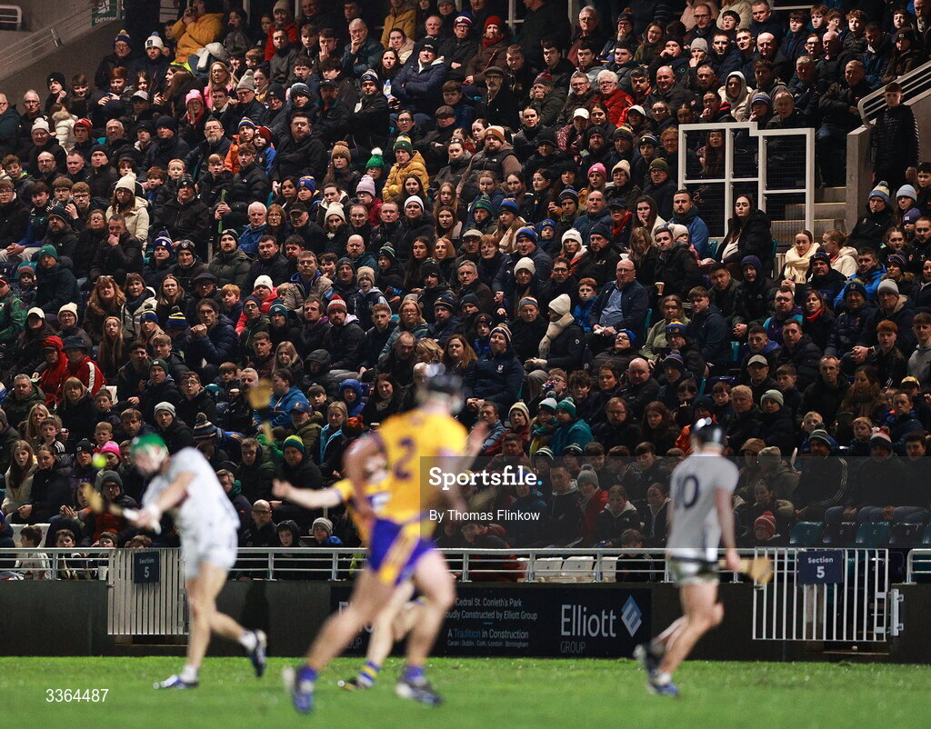 21 February 2026; Spectators during the Allianz Hurling League Division 1B match between Kildare and Clare at Cedral St Conleth's Park in Newbridge, Kildare. Photo by Thomas Flinkow/Sportsfile