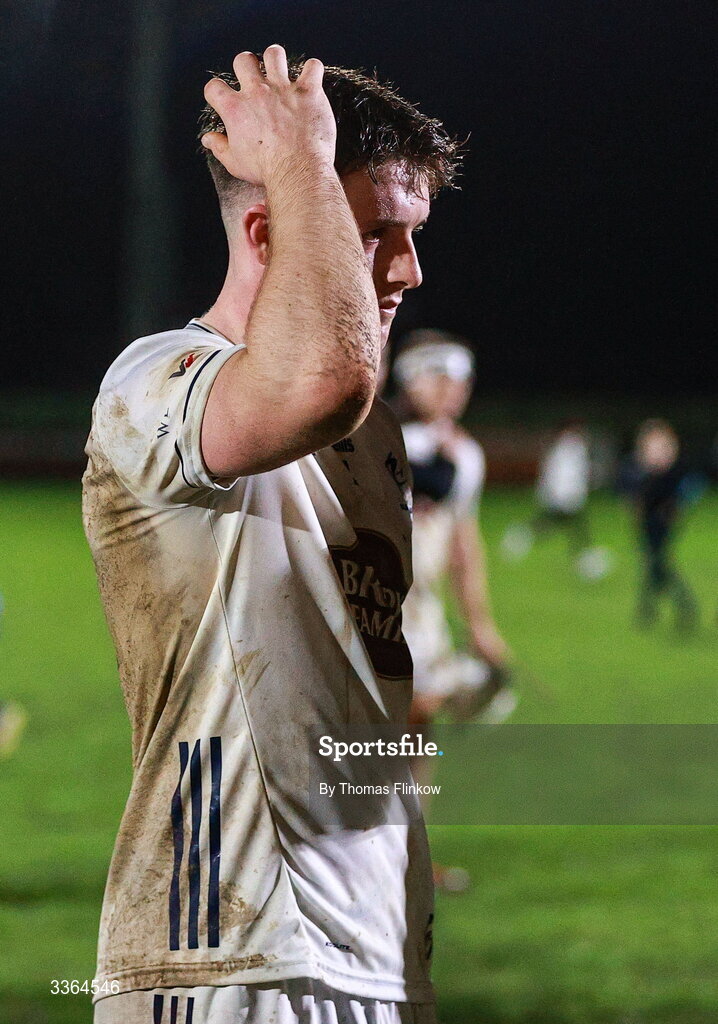 21 February 2026; A dejected Dan O'Meara of Kildare after his side's defeat in the Allianz Hurling League Division 1B match between Kildare and Clare at Cedral St Conleth's Park in Newbridge, Kildare. Photo by Thomas Flinkow/Sportsfile
