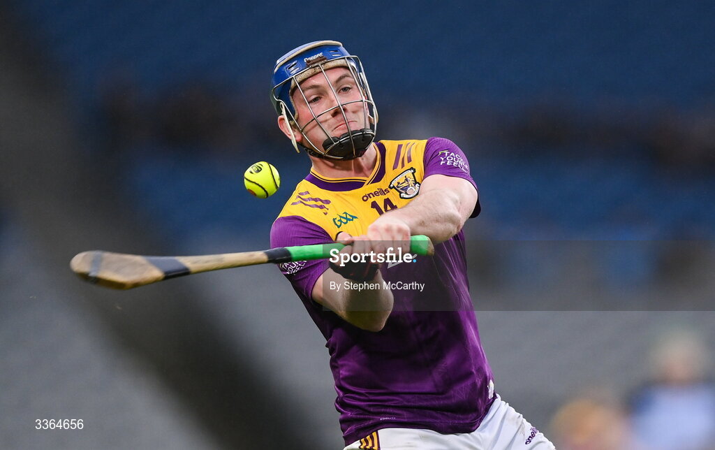 21 February 2026; Kevin Foley of Wexford during the Allianz Hurling League Division 1B match between Dublin and Wexford at Croke Park in Dublin. Photo by Stephen McCarthy/Sportsfile
