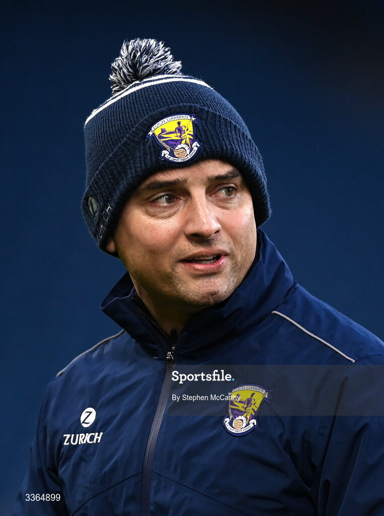 21 February 2026; Wexford manager Keith Rossiter during the Allianz Hurling League Division 1B match between Dublin and Wexford at Croke Park in Dublin. Photo by Stephen McCarthy/Sportsfile