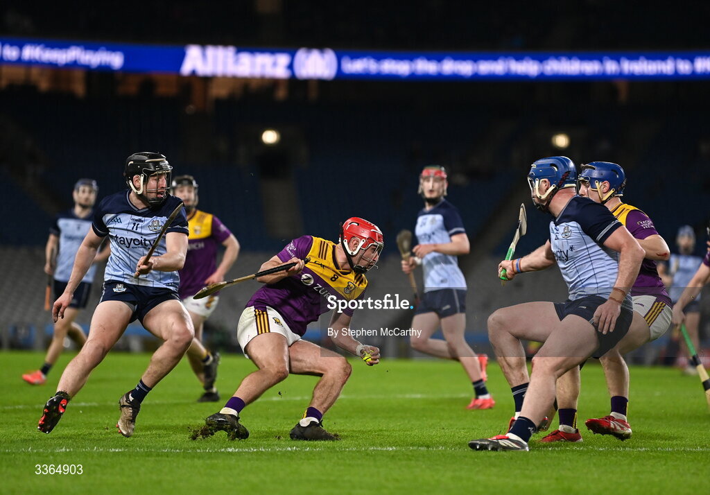 21 February 2026; Conor Hearne of Wexford during the Allianz Hurling League Division 1B match between Dublin and Wexford at Croke Park in Dublin. Photo by Stephen McCarthy/Sportsfile
