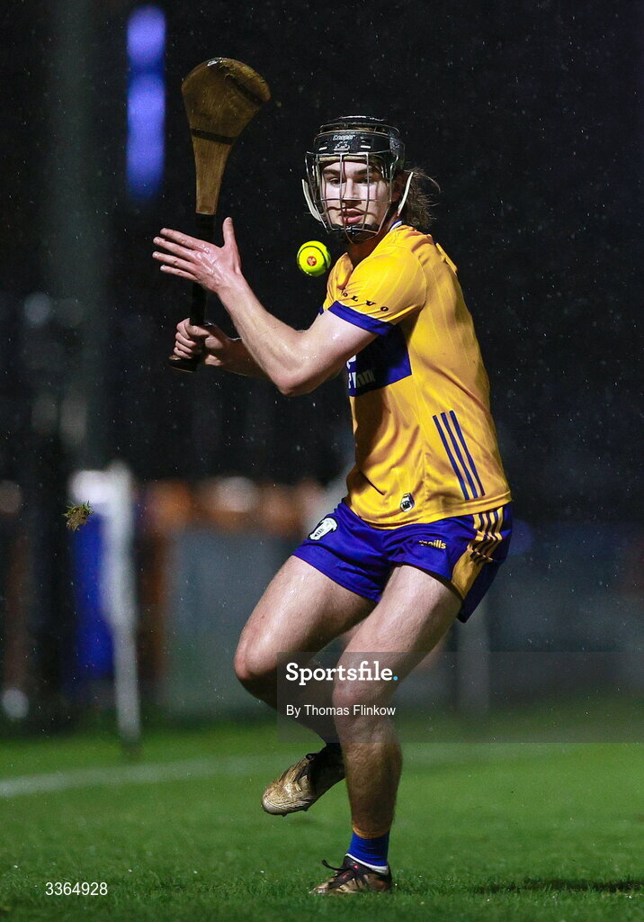 21 February 2026; Diarmuid Stritch of Clare during the Allianz Hurling League Division 1B match between Kildare and Clare at Cedral St Conleth's Park in Newbridge, Kildare. Photo by Thomas Flinkow/Sportsfile