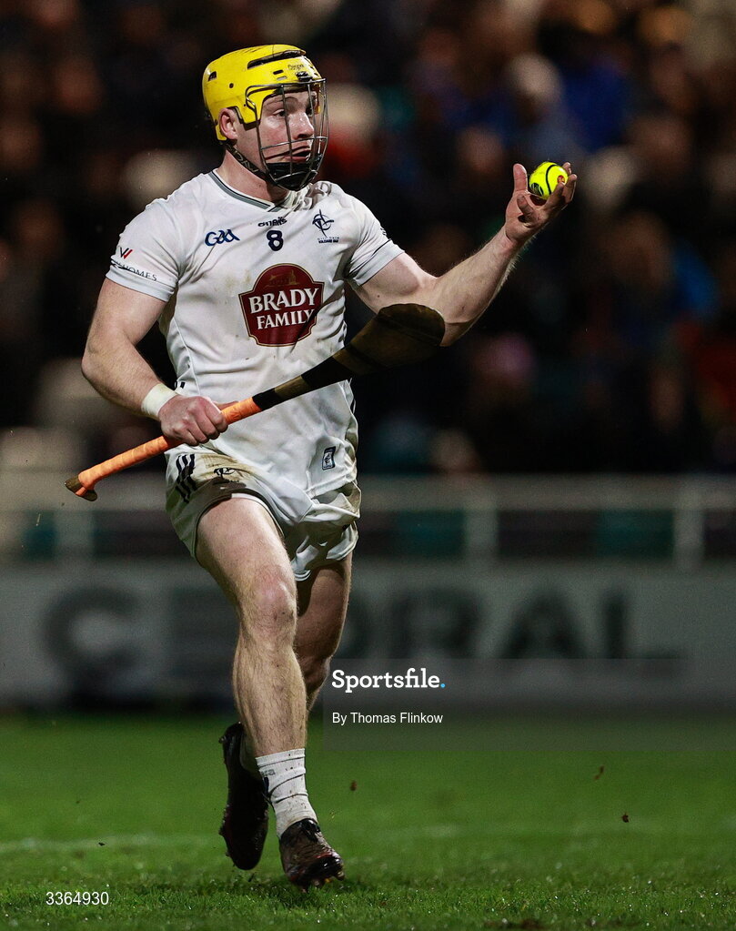 21 February 2026; Simon Leacy of Kildare during the Allianz Hurling League Division 1B match between Kildare and Clare at Cedral St Conleth's Park in Newbridge, Kildare. Photo by Thomas Flinkow/Sportsfile
