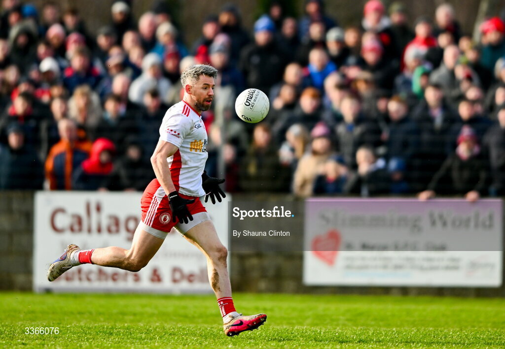22 February 2026; Matthew Donnelly of Tyrone during the Allianz Football League Division 2 match between Louth and Tyrone at DEFY Pairc Mhuire in Ardee, Louth. Photo by Shauna Clinton/Sportsfile
