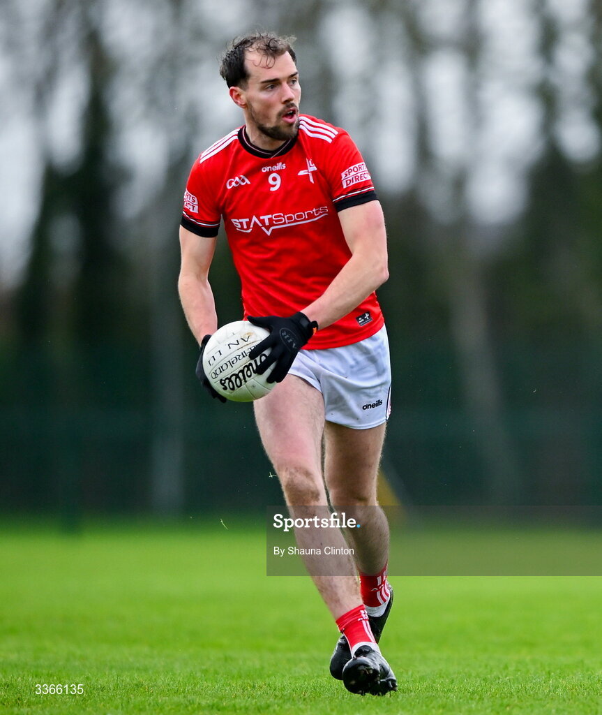 22 February 2026; Conor Early of Louth during the Allianz Football League Division 2 match between Louth and Tyrone at DEFY Pairc Mhuire in Ardee, Louth. Photo by Shauna Clinton/Sportsfile