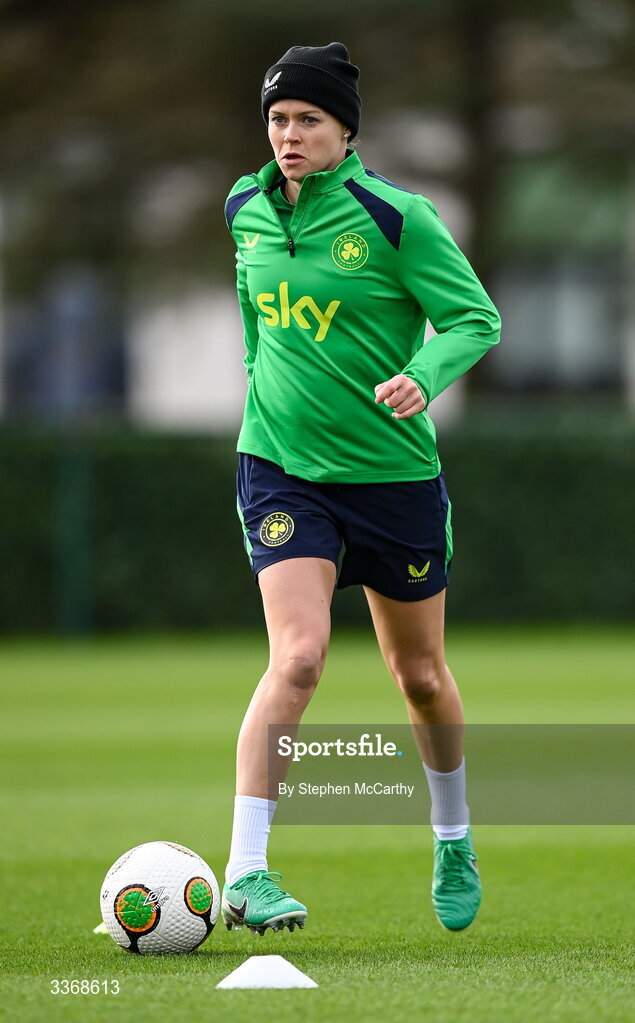 26 February 2026; Ruesha Littlejohn during a Republic of Ireland women training session at the FAI National Training Centre in Abbotstown, Dublin. Photo by Stephen McCarthy/Sportsfile