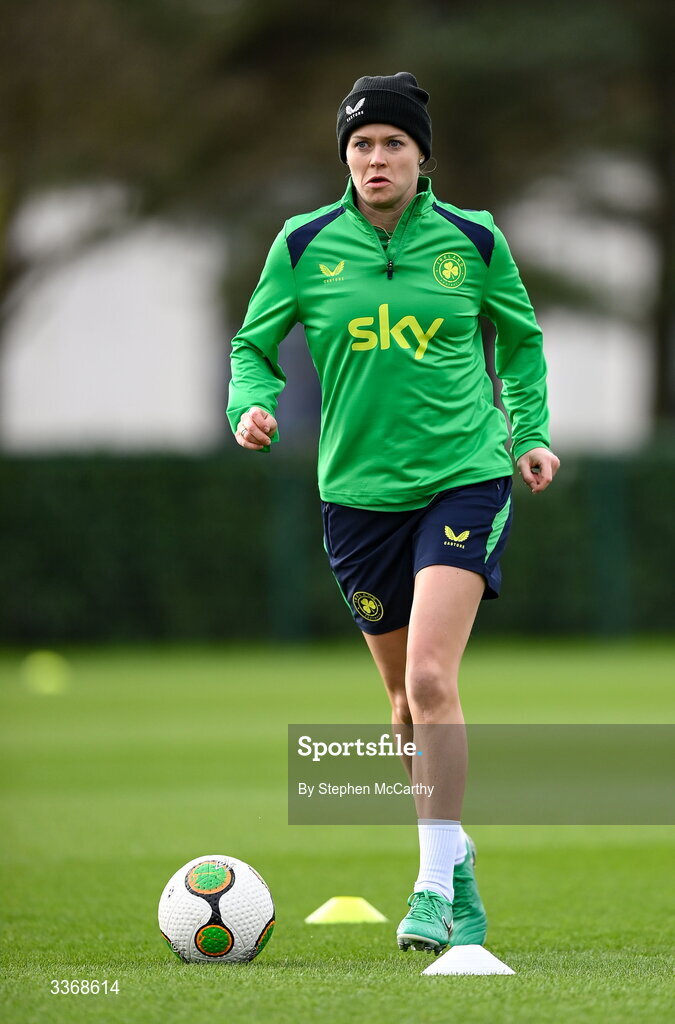 26 February 2026; Ruesha Littlejohn during a Republic of Ireland women training session at the FAI National Training Centre in Abbotstown, Dublin. Photo by Stephen McCarthy/Sportsfile