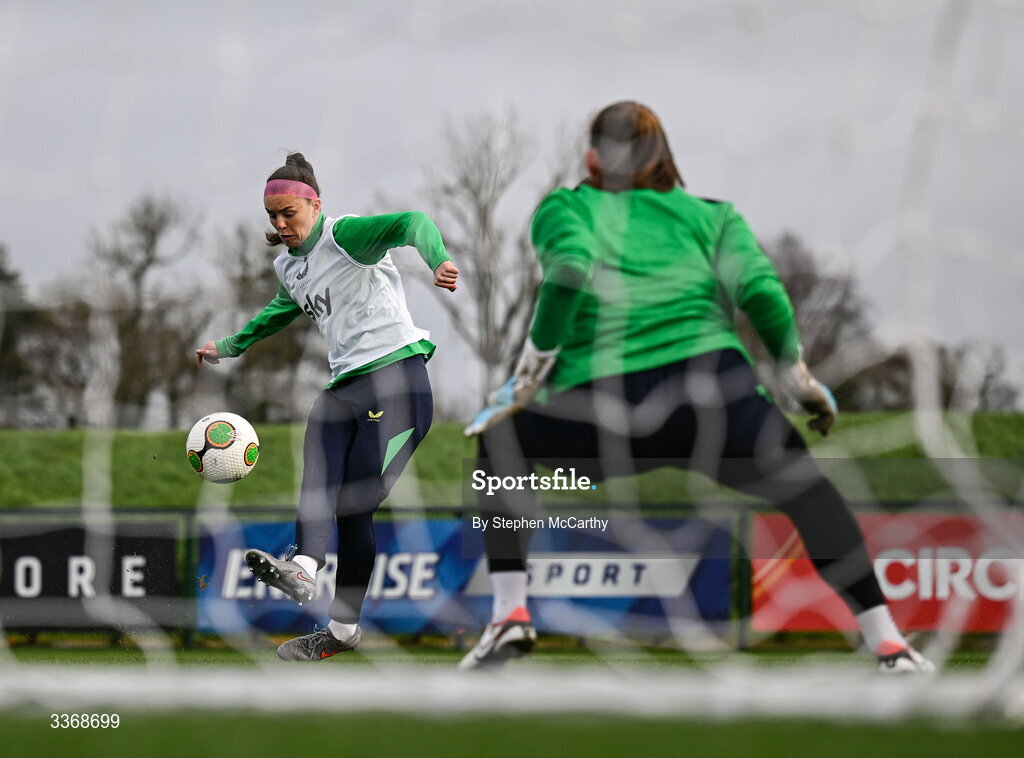 26 February 2026; Caitlin Hayes during a Republic of Ireland women training session at the FAI National Training Centre in Abbotstown, Dublin. Photo by Stephen McCarthy/Sportsfile