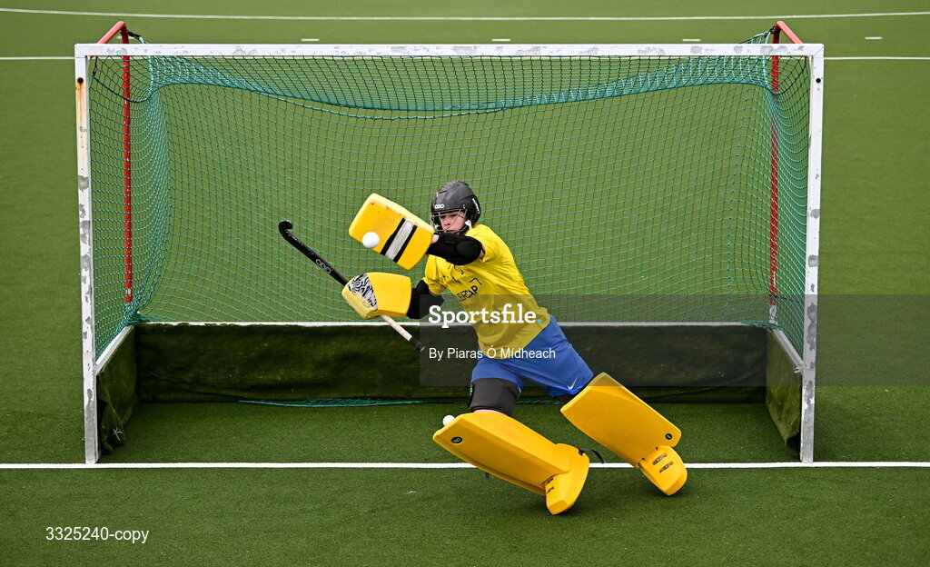 25 February 2026; Luke Murphy, Leinster U16 boys, in attendance as Leinster Hockey announces the renewal of their development programme partnership with AerCap at Railway Union Sports Club in Sandymount, Dublin. Photo by Piaras Ó Mídheach/Sportsfile