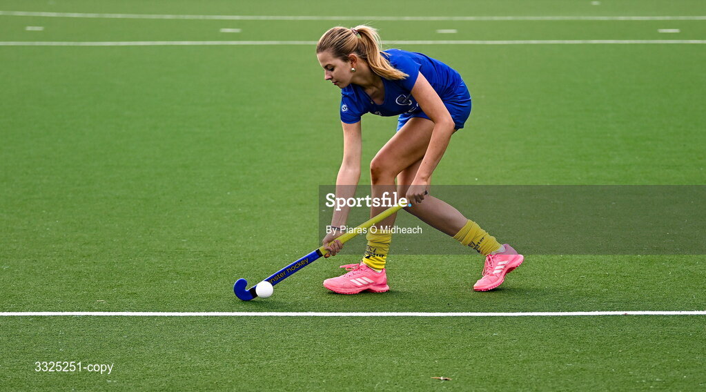 25 February 2026; Nicole Barry, Leinster U18 Girls, in attendance as Leinster Hockey announces the renewal of their development programme partnership with AerCap at Railway Union Sports Club in Sandymount, Dublin. Photo by Piaras Ó Mídheach/Sportsfile