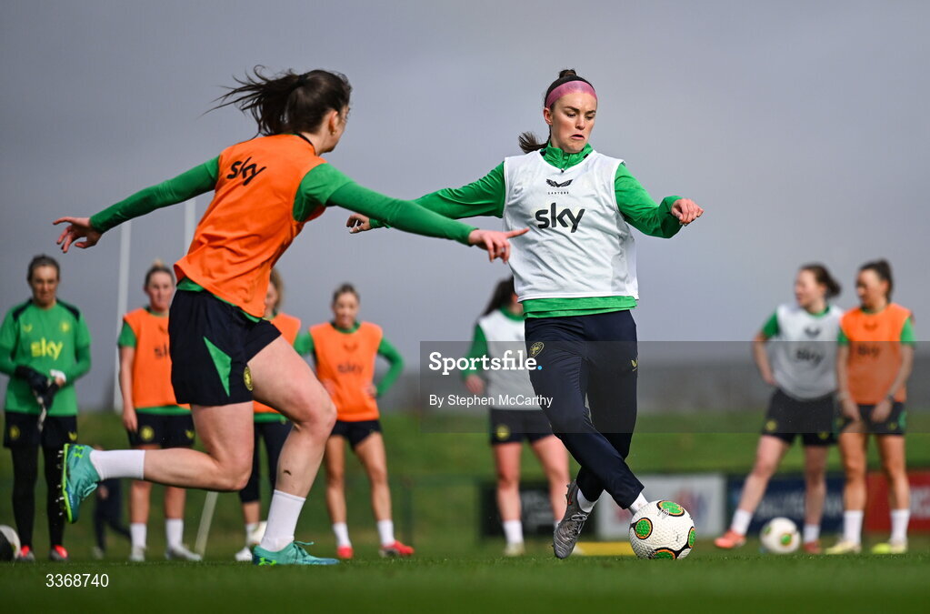 26 February 2026; Caitlin Hayes during a Republic of Ireland women training session at the FAI National Training Centre in Abbotstown, Dublin. Photo by Stephen McCarthy/Sportsfile