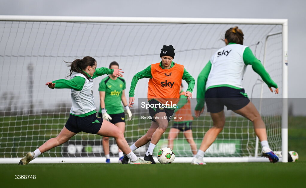 26 February 2026; Ruesha Littlejohn during a Republic of Ireland women training session at the FAI National Training Centre in Abbotstown, Dublin. Photo by Stephen McCarthy/Sportsfile
