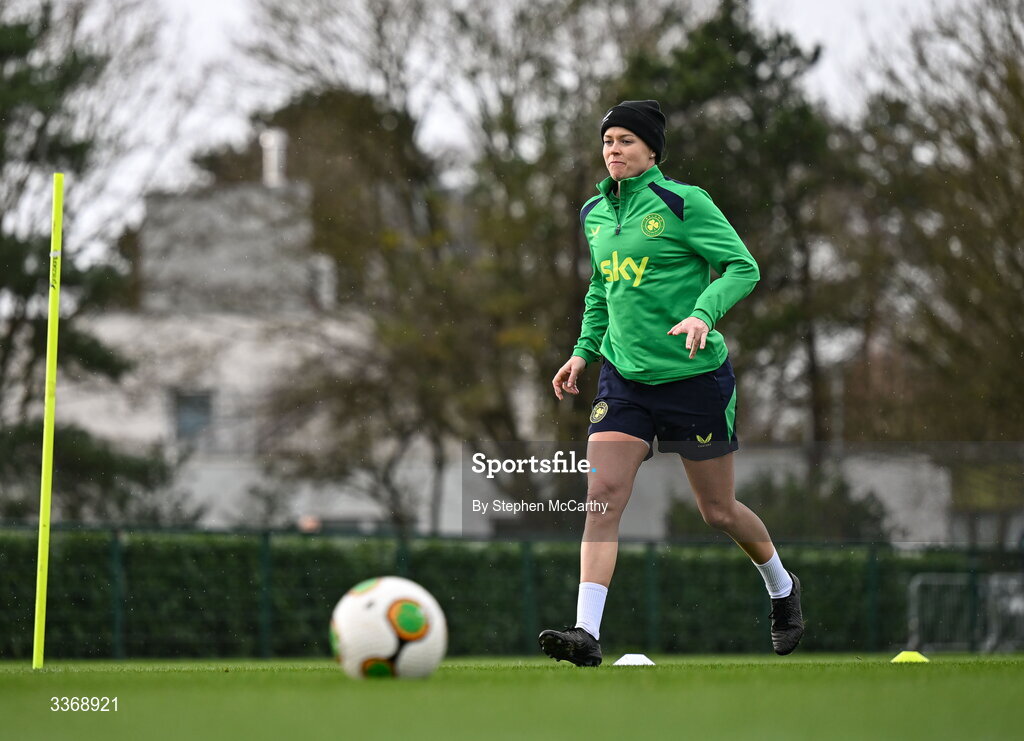 26 February 2026; Ruesha Littlejohn during a Republic of Ireland women training session at the FAI National Training Centre in Abbotstown, Dublin. Photo by Stephen McCarthy/Sportsfile