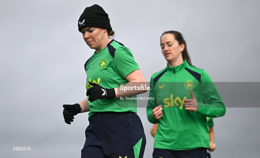 26 February 2026; Aoife Mannion during a Republic of Ireland women training session at the FAI National Training Centre in Abbotstown, Dublin. Photo by Stephen McCarthy/Sportsfile