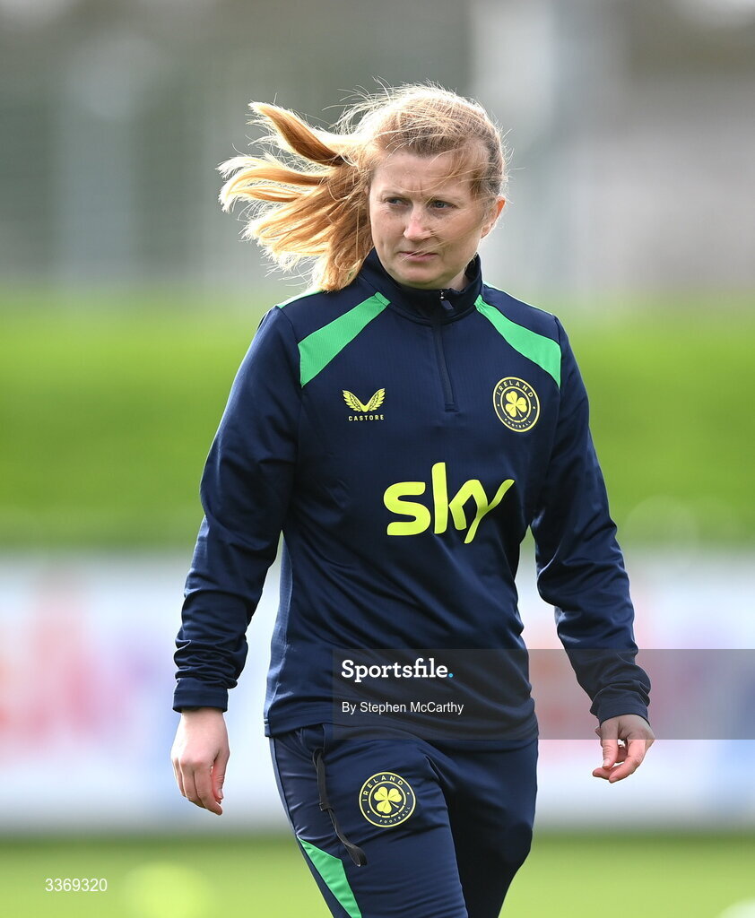 26 February 2026; Performance coach Holly Pickett during a Republic of Ireland women training session at the FAI National Training Centre in Abbotstown, Dublin. Photo by Stephen McCarthy/Sportsfile
