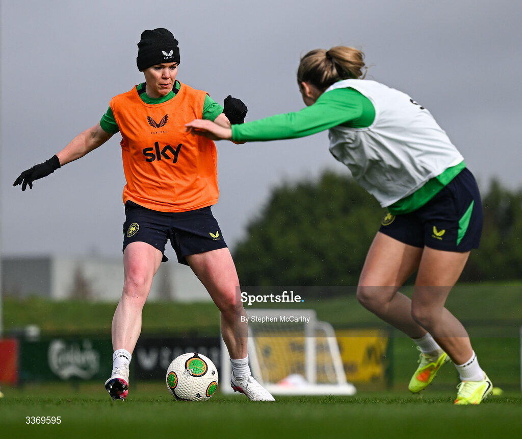 26 February 2026; Aoife Mannion during a Republic of Ireland women training session at the FAI National Training Centre in Abbotstown, Dublin. Photo by Stephen McCarthy/Sportsfile