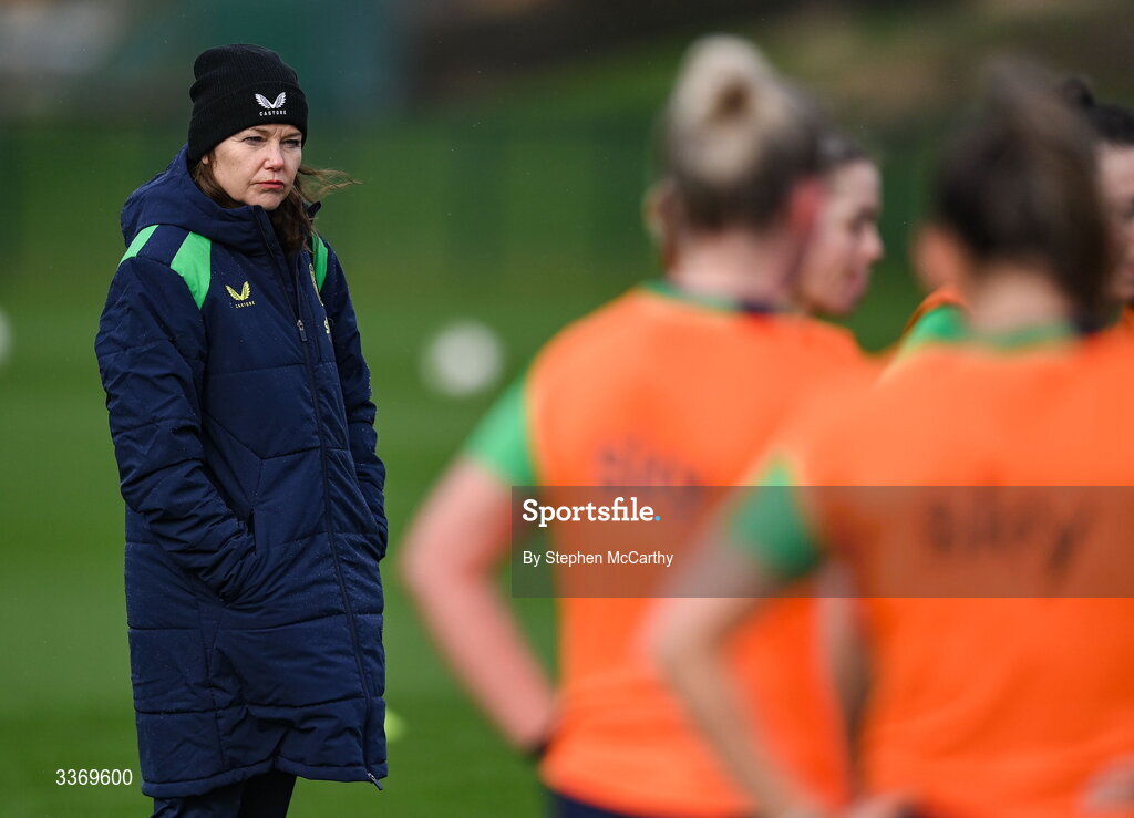 26 February 2026; Team doctor Siobhan Forman during a Republic of Ireland women training session at the FAI National Training Centre in Abbotstown, Dublin. Photo by Stephen McCarthy/Sportsfile