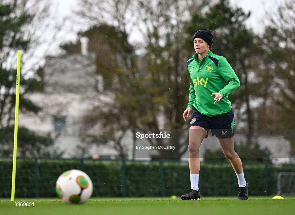 26 February 2026; Ruesha Littlejohn during a Republic of Ireland women training session at the FAI National Training Centre in Abbotstown, Dublin. Photo by Stephen McCarthy/Sportsfile
