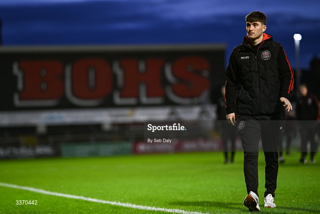 27 February 2026; Colm Whelan of Bohemians before the SSE Airtricity Men's Premier Division match between Bohemians and Shamrock Rovers at Dalymount Park in Dublin. Photo by Seb Daly/Sportsfile
