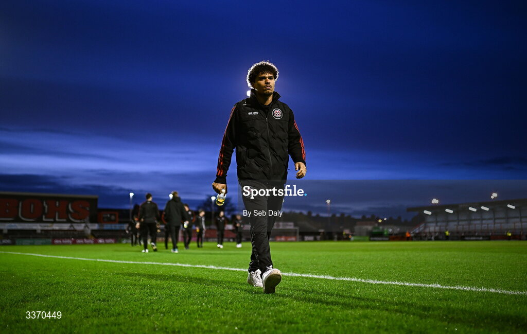 27 February 2026; Bohemians new signing Zane Myers before the SSE Airtricity Men's Premier Division match between Bohemians and Shamrock Rovers at Dalymount Park in Dublin. Photo by Seb Daly/Sportsfile