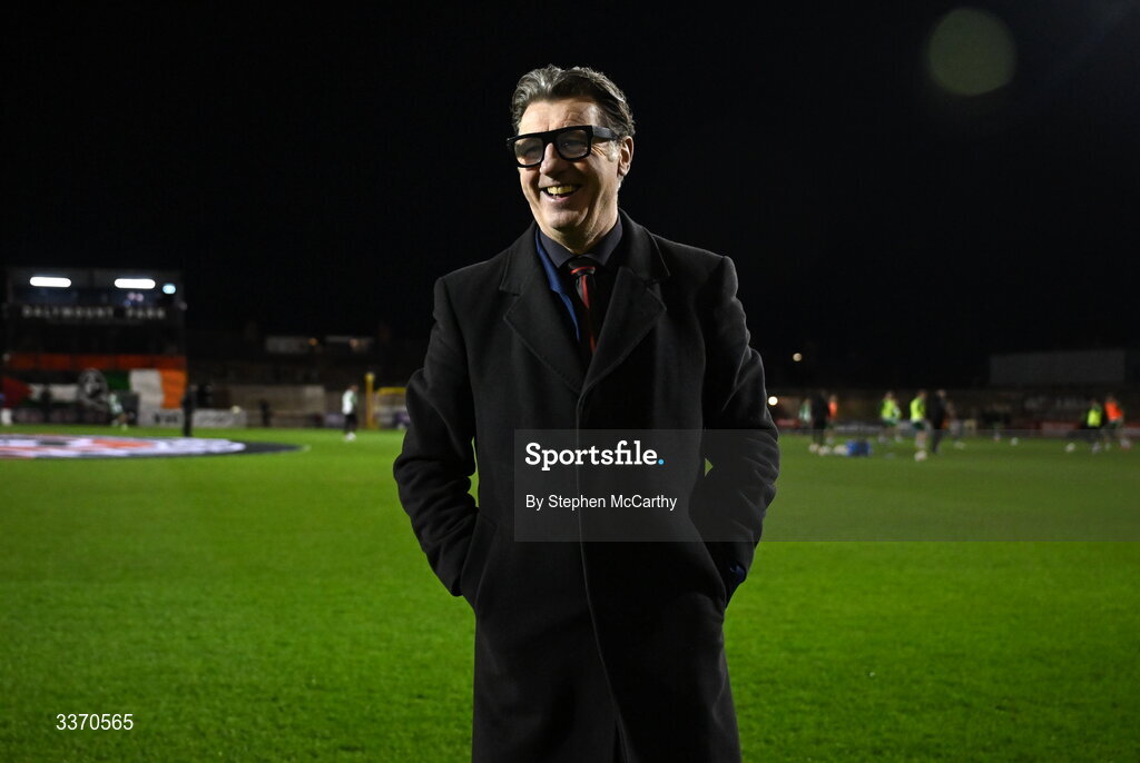 27 February 2026; Former Bohemians manager Roddy Collins before the SSE Airtricity Men's Premier Division match between Bohemians and Shamrock Rovers at Dalymount Park in Dublin. Photo by Stephen McCarthy/Sportsfile